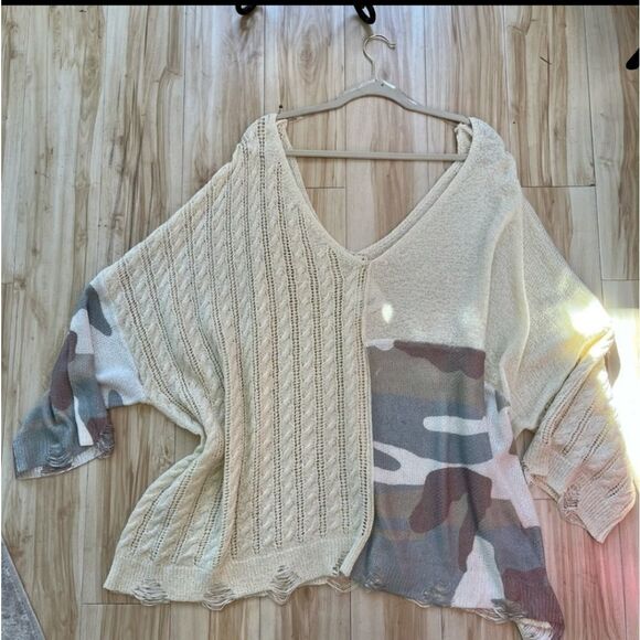 POL Lightweight Camo Sweater Top - Picture 8 of 8